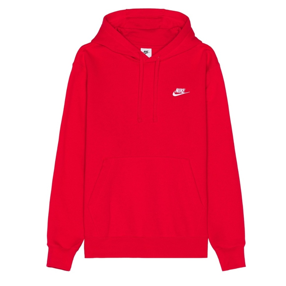 Nike Club Fleece Pullover Hoodie in University Red Size Small NWT